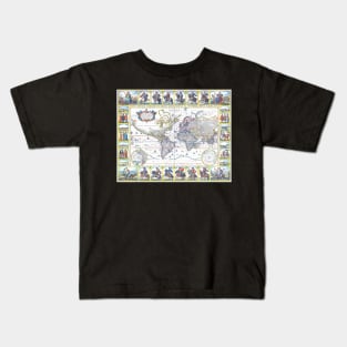 World map wall art 1652 dorm decor mappemonde Art Print Kids T-Shirt